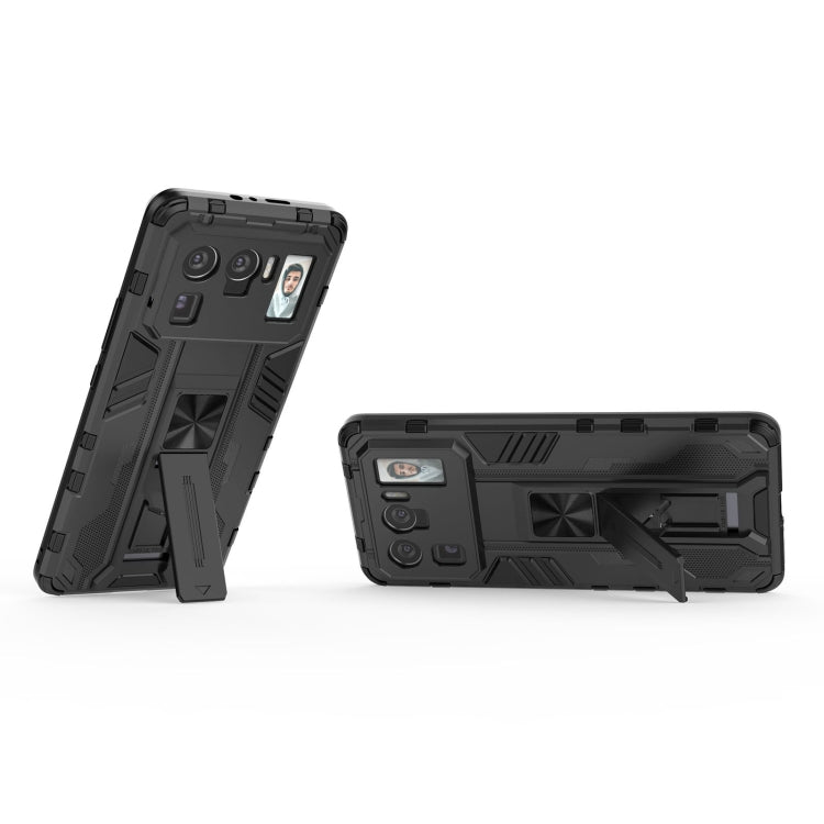 For Xiaomi Mi 11 Ultra Supersonic PC + TPU Shock-proof Protective Case with Holder(Black) - Xiaomi Cases by PMC TechLife | Online Shopping South Africa | PMC TechLife