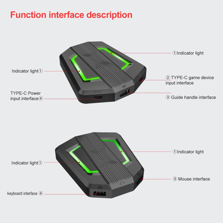 HXSJ P6+V100+A883 Keyboard Mouse Converter + One-handed Keyboard + Gaming Mouse Set - free shipping - PMC Jewellery - Order now!