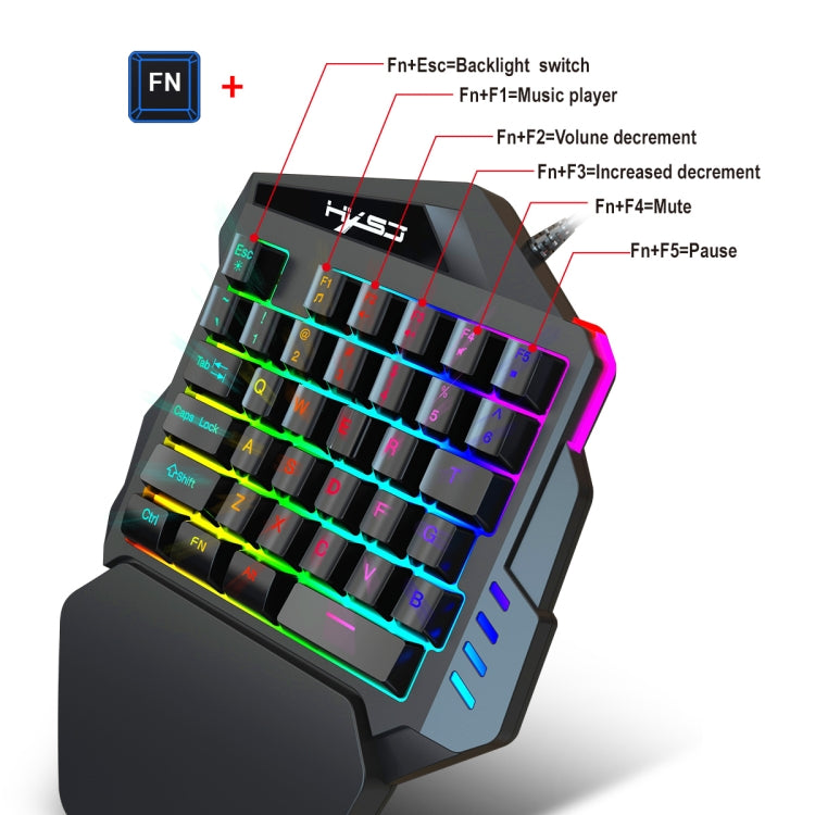 HXSJ P6+V100+A883 Keyboard Mouse Converter + One-handed Keyboard + Gaming Mouse Set - free shipping - PMC Jewellery - Order now!