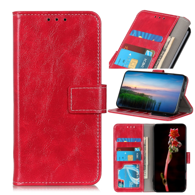 For OPPO F19 Pro+ 5G / Reno5 Z / Reno6 Z Retro Crazy Horse Texture Horizontal Flip Leather Case with Holder & Card Slots & Photo Frame & Wallet(Red) - OPPO Cases by PMC TechLife | Online Shopping South Africa | PMC TechLife | Buy Now Pay Later Mobicred