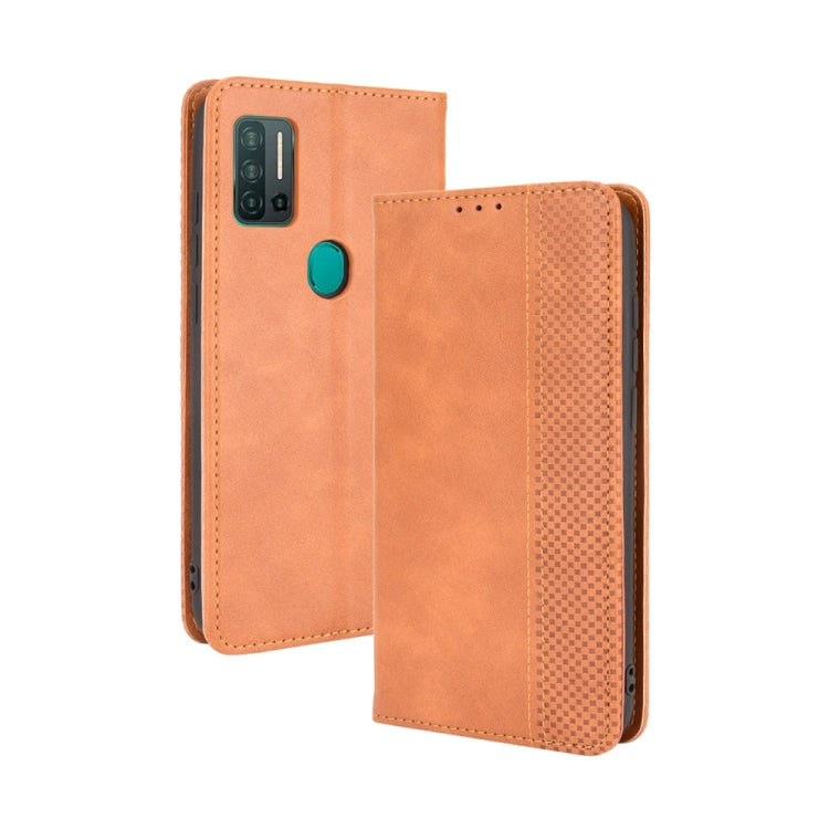 For Ulefone Note 11P Magnetic Buckle Retro Crazy Horse Texture Horizontal Flip Leather Case with Holder & Card Slots & Photo Frame(Brown) - Ulefone Cases by PMC Jewellery | Online Shopping South Africa | PMC Jewellery | Buy Now Pay Later Mobicred