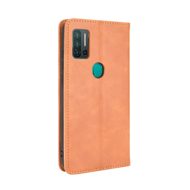 For Ulefone Note 11P Magnetic Buckle Retro Crazy Horse Texture Horizontal Flip Leather Case with Holder & Card Slots & Photo Frame(Brown) - Ulefone Cases by PMC Jewellery | Online Shopping South Africa | PMC Jewellery | Buy Now Pay Later Mobicred