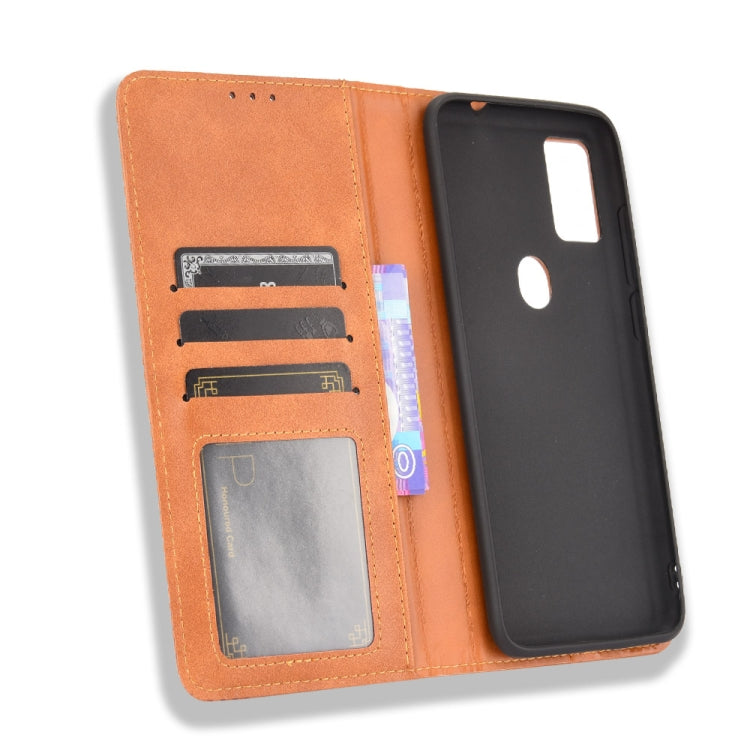 For Ulefone Note 11P Magnetic Buckle Retro Crazy Horse Texture Horizontal Flip Leather Case with Holder & Card Slots & Photo Frame(Brown) - Ulefone Cases by PMC Jewellery | Online Shopping South Africa | PMC Jewellery | Buy Now Pay Later Mobicred