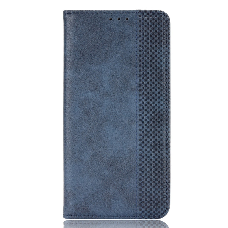 For Ulefone Note 11P Magnetic Buckle Retro Crazy Horse Texture Horizontal Flip Leather Case with Holder & Card Slots & Photo Frame(Blue) - Ulefone Cases by PMC Jewellery | Online Shopping South Africa | PMC Jewellery | Buy Now Pay Later Mobicred