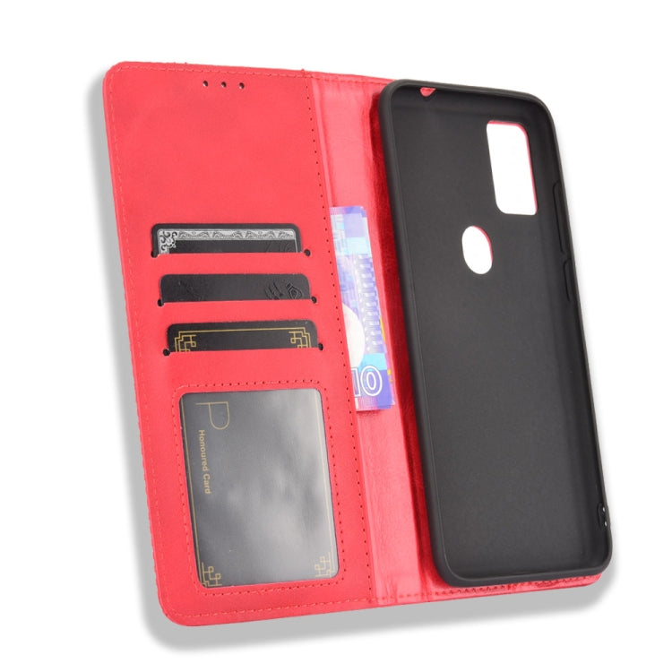 For Ulefone Note 11P Magnetic Buckle Retro Crazy Horse Texture Horizontal Flip Leather Case with Holder & Card Slots & Photo Frame(Red) - Ulefone Cases by PMC Jewellery | Online Shopping South Africa | PMC Jewellery | Buy Now Pay Later Mobicred