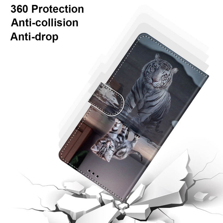 For OPPO A9 (2020) / A5 (2020) / A11X / A11 Coloured Drawing Cross Texture Horizontal Flip PU Leather Case with Holder & Card Slots & Wallet & Lanyard(Cat Becomes Tiger) - OPPO Cases by PMC TechLife | Online Shopping South Africa | PMC TechLife