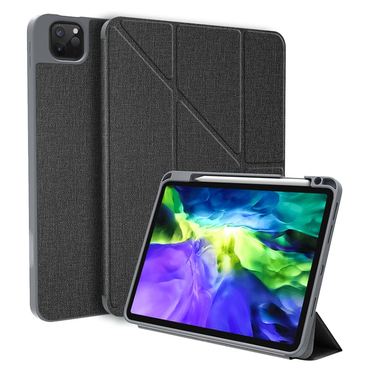 For iPad Pro 11 2022 / 2021 / 2020 Mutural Multi-fold Smart Leather Tablet Case(Black) - free shipping - PMC TechLife - Order now!