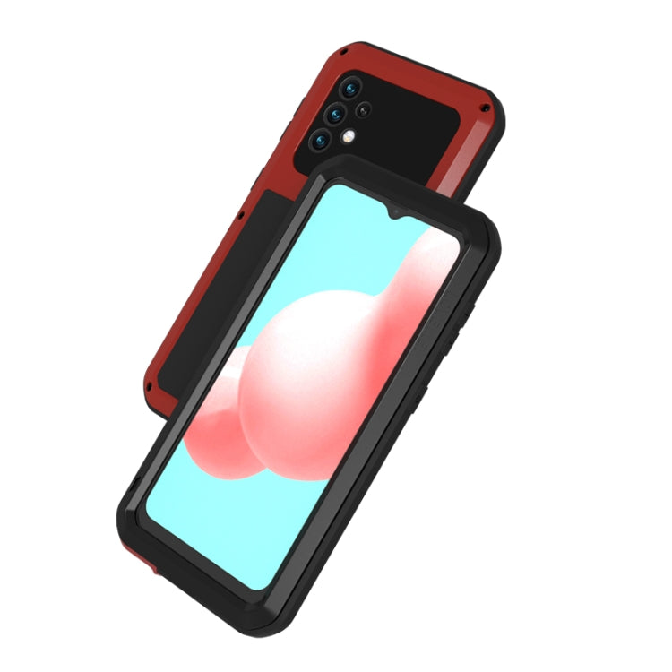 For Samsung Galaxy A32 5G LOVE MEI Metal Shockproof Waterproof Dustproof Protective Case with Glass(Silver) - Galaxy Phone Cases by LOVE MEI | Online Shopping South Africa | PMC TechLife | Buy Now Pay Later Mobicred