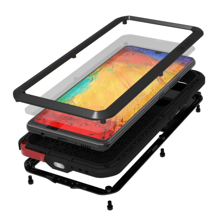 For Samsung Galaxy A42 LOVE MEI Metal Shockproof Waterproof Dustproof Protective Case with Glass(White) - free shipping - PMC TechLife - Order now!