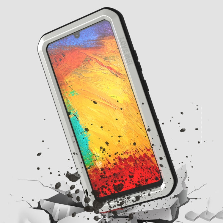 For Samsung Galaxy A42 LOVE MEI Metal Shockproof Waterproof Dustproof Protective Case with Glass(White) - free shipping - PMC TechLife - Order now!