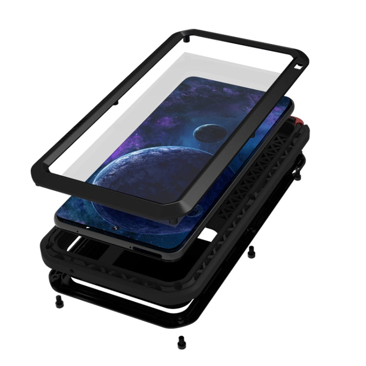For Samsung Galaxy A52 5G / 4G LOVE MEI Metal Shockproof Waterproof Dustproof Protective Case with Glass(Silver) - free shipping - PMC TechLife - Order now!