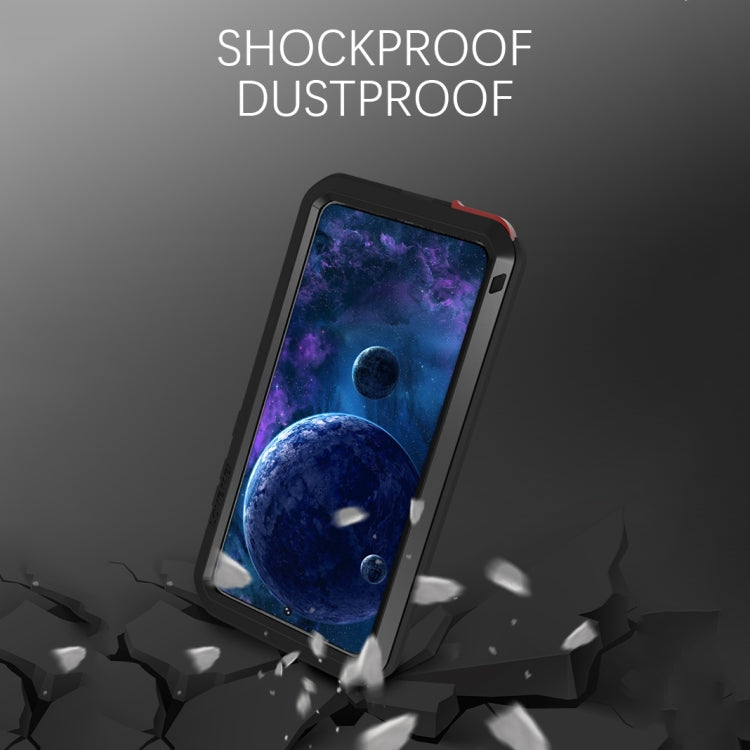 For Samsung Galaxy A52 5G / 4G LOVE MEI Metal Shockproof Waterproof Dustproof Protective Case with Glass(Silver) - free shipping - PMC TechLife - Order now!