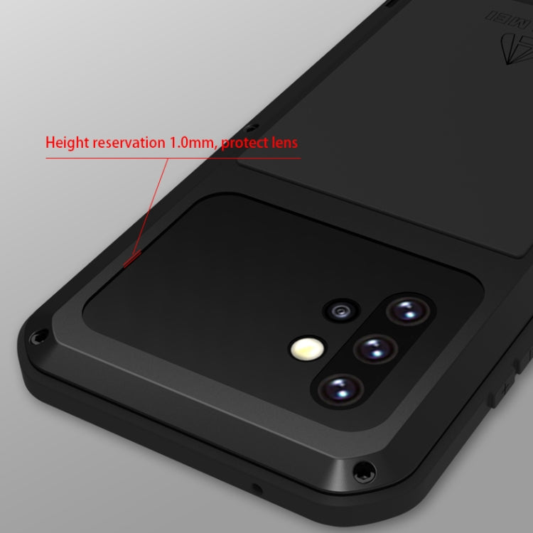 For Samsung Galaxy A52 5G / 4G LOVE MEI Metal Shockproof Waterproof Dustproof Protective Case with Glass(Red) - Galaxy Phone Cases by LOVE MEI | Online Shopping South Africa | PMC TechLife | Buy Now Pay Later Mobicred
