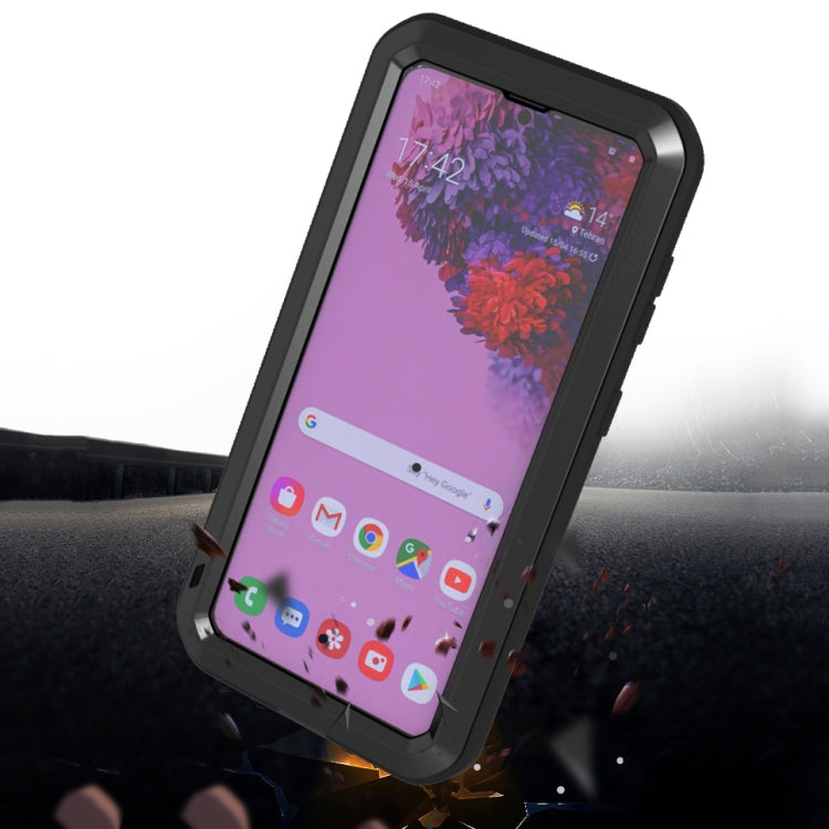For Samsung Galaxy S21 5G LOVE MEI Metal Shockproof Waterproof Dustproof Protective Case with Glass(Red) - free shipping - PMC TechLife - Order now!