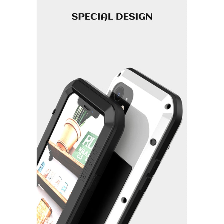 For iPhone 12 LOVE MEI Metal Shockproof Life Waterproof Dustproof Protective Case(Black) - iPhone 12 / 12 Pro Cases by LOVE MEI | Online Shopping South Africa | PMC TechLife | Buy Now Pay Later Mobicred
