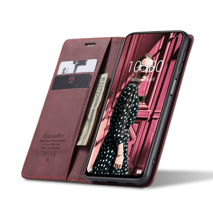 For Xiaomi Redmi Note 10 4G / Note 10s CaseMe 013 Multifunctional Horizontal Flip Leather Case with Holder & Card Slot & Wallet(Wine Red) - Xiaomi Cases by CaseMe | Online Shopping South Africa | PMC Jewellery | Buy Now Pay Later Mobicred