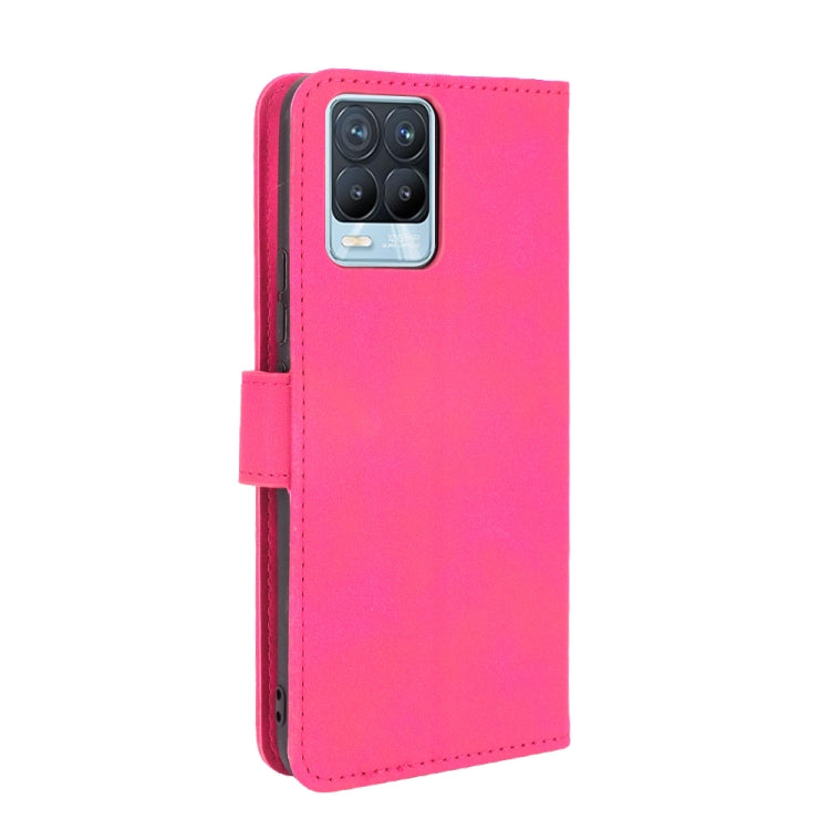 For Realme 8 / Realme 8 Pro Solid Color Skin Feel Magnetic Buckle Horizontal Flip Calf Texture PU Leather Case with Holder & Card Slots & Wallet(Rose Red) - free shipping - PMC TechLife - Order now!