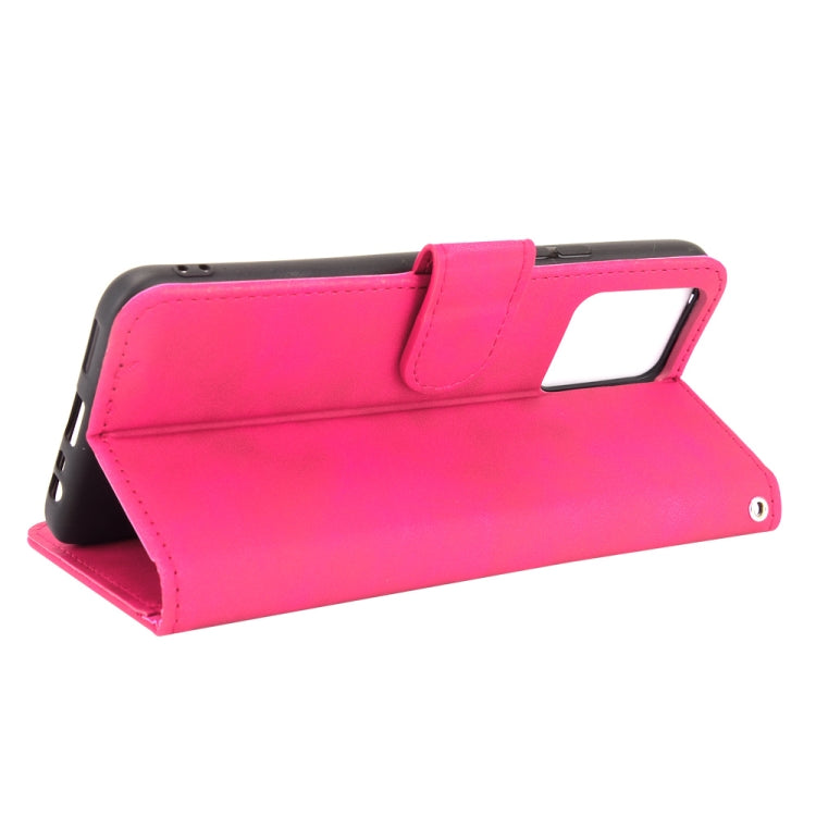 For Realme 8 / Realme 8 Pro Solid Color Skin Feel Magnetic Buckle Horizontal Flip Calf Texture PU Leather Case with Holder & Card Slots & Wallet(Rose Red) - free shipping - PMC TechLife - Order now!