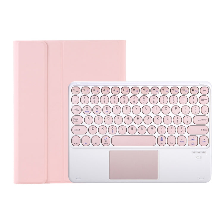 YT11B-A Detachable Candy Color Skin Feel Texture Round Keycap Bluetooth Keyboard Leather Case with Touch Control For iPad Air 4 2020 / Air 5 2022 / Pro 11 inch 2022 / 2021 / 2020 / 2018(Pink) - For iPad Pro by PMC TechLife | Online Shopping South Africa | PMC TechLife | Buy Now Pay Later Mobicred