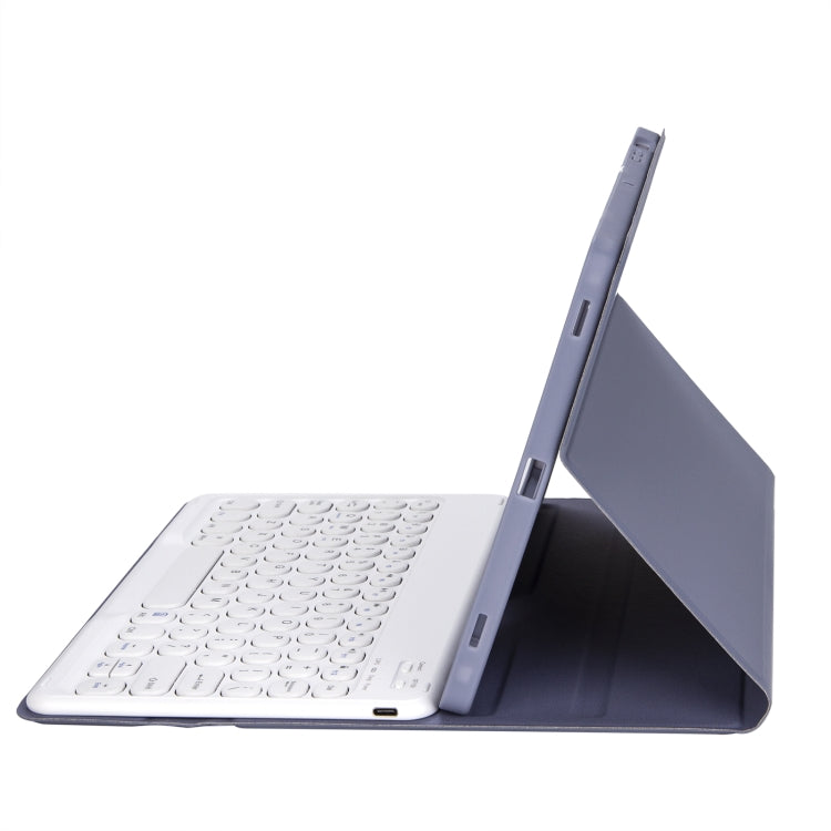 YT098B Detachable Candy Color Skin Feel Texture Round Keycap Bluetooth Keyboard Leather Case For iPad Air 11 2024 / 2025 / Air 4 10.9 2020 / Air 5 10.9 2022 (Purple) - For iPad Air by PMC TechLife | Online Shopping South Africa | PMC TechLife | Buy Now Pay Later Mobicred
