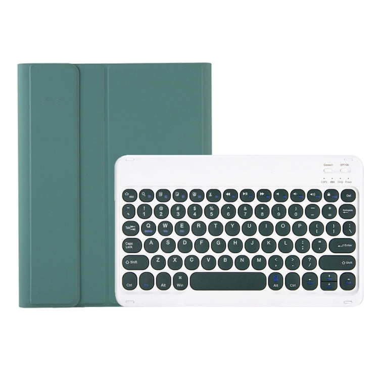 YT07B Detachable Candy Color Skin Feel Texture Round Keycap Bluetooth Keyboard Leather Case For iPad 9.7 inch 2018 & 2017 / Pro 9.7 inch / Air 2 / Air(Dark Green) - Universal by PMC TechLife | Online Shopping South Africa | PMC TechLife