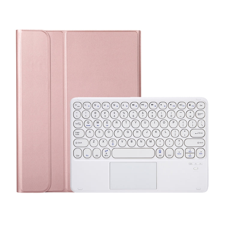 YA102B-A Detachable Lambskin Texture Round Keycap Bluetooth Keyboard Leather Tablet Case with Touch Control & Pen Slot & Stand For iPad 10.2 (2020) & (2019) / Air 3 10.5 inch / Pro 10.5 inch(Rose Gold) - Universal by PMC TechLife | Online Shopping South Africa | PMC TechLife
