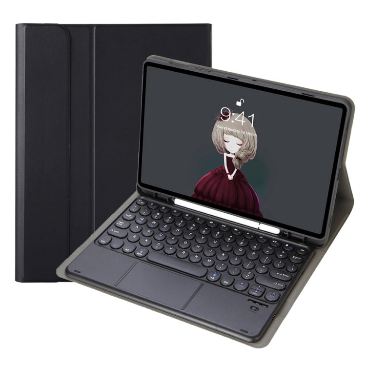 YA07B-A Detachable Lambskin Texture Round Keycap Bluetooth Keyboard Leather Tablet Case with Touch Control & Pen Slot & Stand For iPad 9.7 inch (2018) & (2017) / Pro 9.7 inch / Air 2 / Air(Black) - Universal by PMC TechLife | Online Shopping South Africa | PMC TechLife