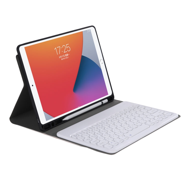YA098B Detachable Lambskin Texture Round Keycap Bluetooth Keyboard Leather Tablet Case with Pen Slot & Stand For iPad Air 4 10.9 inch (2020) / Pro 11 inch (2020) & (2018)(Gold) - Universal by PMC TechLife | Online Shopping South Africa | PMC TechLife