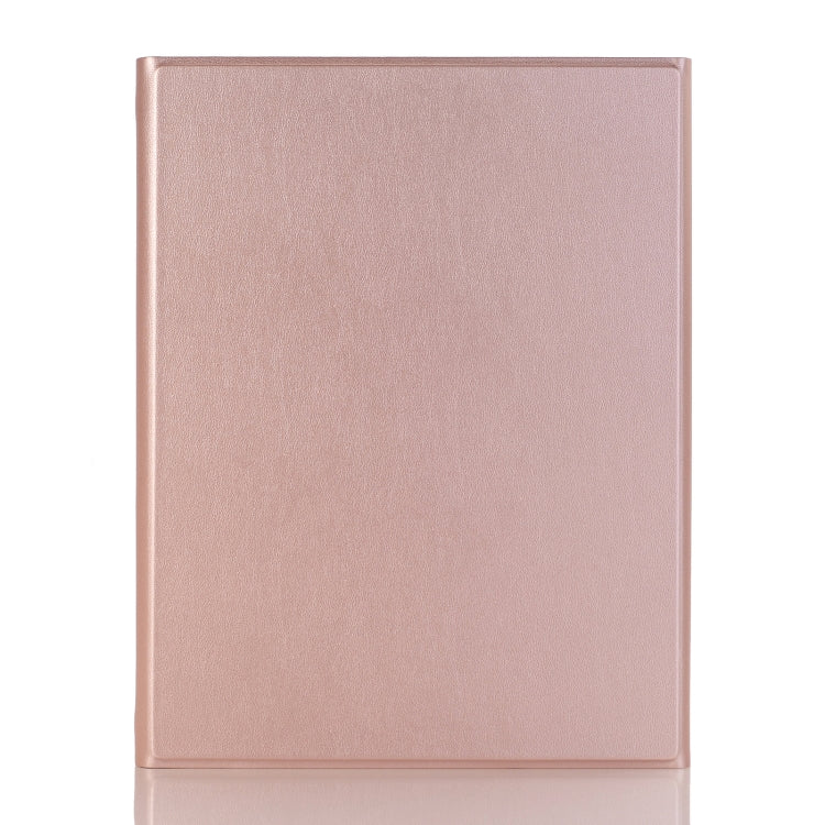 YA098B Detachable Lambskin Texture Round Keycap Bluetooth Keyboard Leather Tablet Case with Pen Slot & Stand For iPad Air 5 / 4 10.9 inch 2020 / Pro 11 inch 2020 / 2018(Rose Gold) - free shipping - PMC TechLife - Order now!