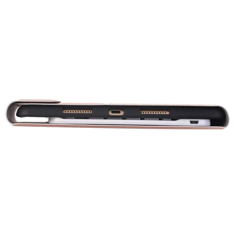 YA098B Detachable Lambskin Texture Round Keycap Bluetooth Keyboard Leather Tablet Case with Pen Slot & Stand For iPad Air 5 / 4 10.9 inch 2020 / Pro 11 inch 2020 / 2018(Rose Gold) - free shipping - PMC TechLife - Order now!