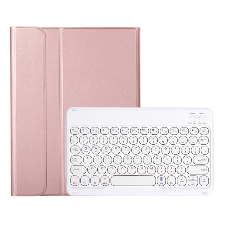 YA07B Detachable Lambskin Texture Round Keycap Bluetooth Keyboard Leather Tablet Case with Pen Slot & Stand For iPad 9.7 inch (2018) & (2017) / Pro 9.7 inch / Air 2 /Air(Rose Gold) - Universal by PMC TechLife | Online Shopping South Africa | PMC TechLife