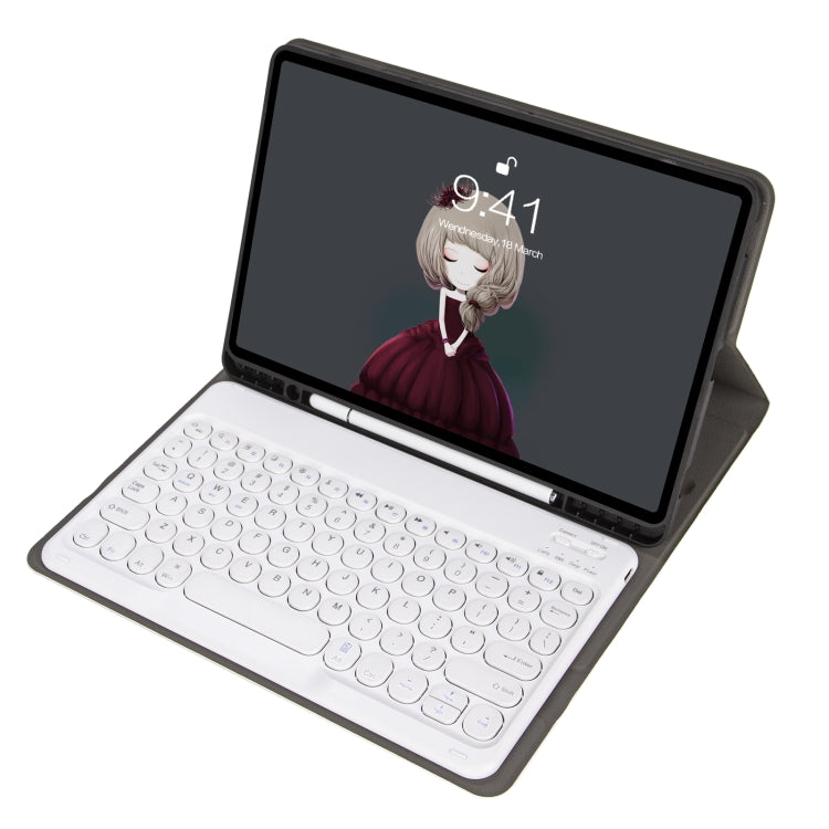 YA07B Detachable Lambskin Texture Round Keycap Bluetooth Keyboard Leather Tablet Case with Pen Slot & Stand For iPad 9.7 inch (2018) & (2017) / Pro 9.7 inch / Air 2 /Air(Rose Gold) - Universal by PMC TechLife | Online Shopping South Africa | PMC TechLife