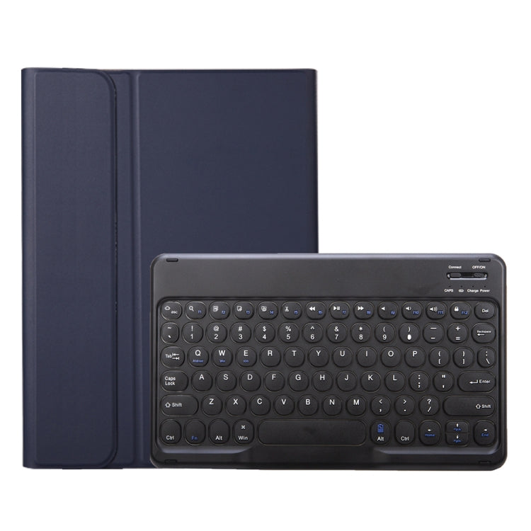 YA610B Detachable Lambskin Texture Round Keycap Bluetooth Keyboard Leather Tablet Case with Pen Slot & Stand For Samsung Galaxy Tab S6 Lite 10.4 P610 & P615 (2020)(Dark Blue) - Samsung Keyboard by PMC TechLife | Online Shopping South Africa | PMC TechLife
