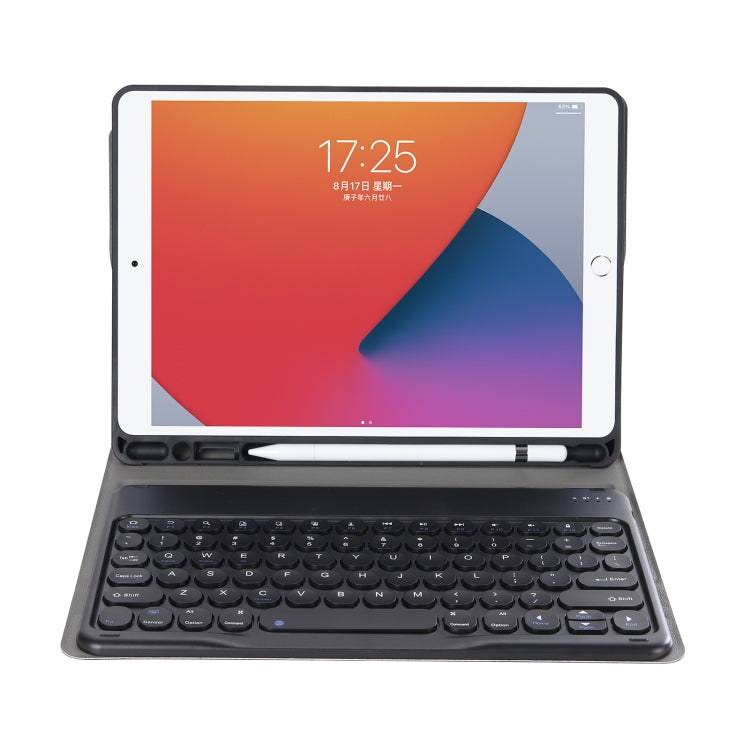 YA610B Detachable Lambskin Texture Round Keycap Bluetooth Keyboard Leather Tablet Case with Pen Slot & Stand For Samsung Galaxy Tab S6 Lite 10.4 P610 & P615 (2020)(Dark Blue) - Samsung Keyboard by PMC TechLife | Online Shopping South Africa | PMC TechLife