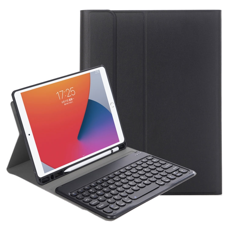 YA870B Detachable Lambskin Texture Round Keycap Bluetooth Keyboard Leather Tablet Case with Pen Slot & Stand For Samsung Galaxy Tab S7 T870 / T875 11 inch 2020(Black) - Samsung Keyboard by PMC TechLife | Online Shopping South Africa | PMC TechLife