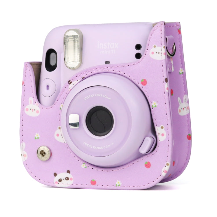 Painted Series Camera Bag with Shoulder Strap for Fujifilm Instax mini 11(Fruit Animal) - free shipping - PMC TechLife - Order now!