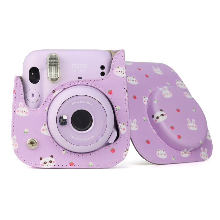 Painted Series Camera Bag with Shoulder Strap for Fujifilm Instax mini 11(Fruit Animal) - free shipping - PMC TechLife - Order now!