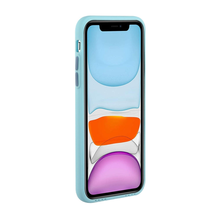 For iPhone 12 mini Card Slot Design Shockproof TPU Protective Case (Sky Blue) - iPhone 12 mini Cases by PMC TechLife | Online Shopping South Africa | PMC TechLife