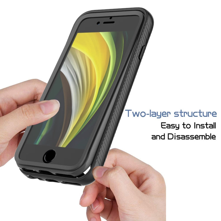 For iPhone SE 2022 / SE 2020 / 8 / 7 Starry Sky Solid Color Series Shockproof PC + TPU Case with PET Film(Royal Blue) - iPhone SE 2022 / 2020 / 8 / 7 Cases by PMC TechLife | Online Shopping South Africa | PMC TechLife | Buy Now Pay Later Mobicred