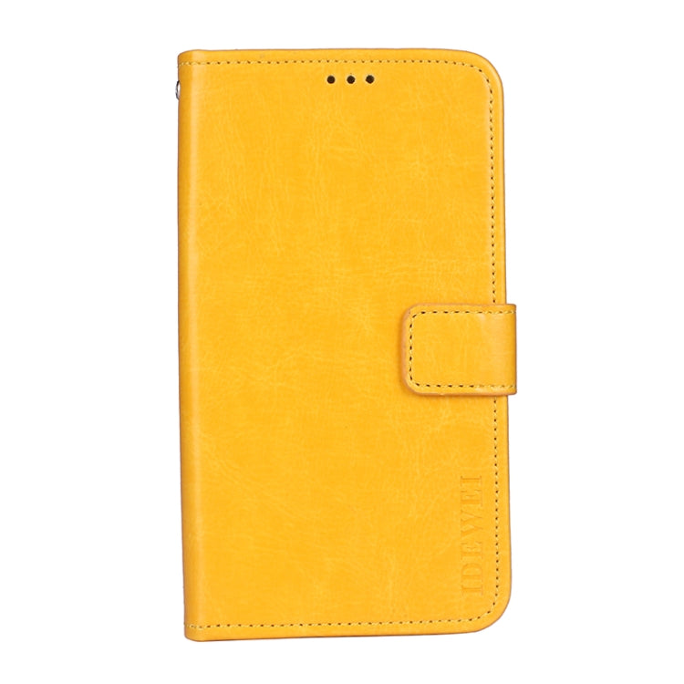 For TCL 10 5G UW idewei Crazy Horse Texture Horizontal Flip Leather Case with Holder & Card Slots & Wallet(Yellow) - free shipping - PMC Jewellery - Order now!