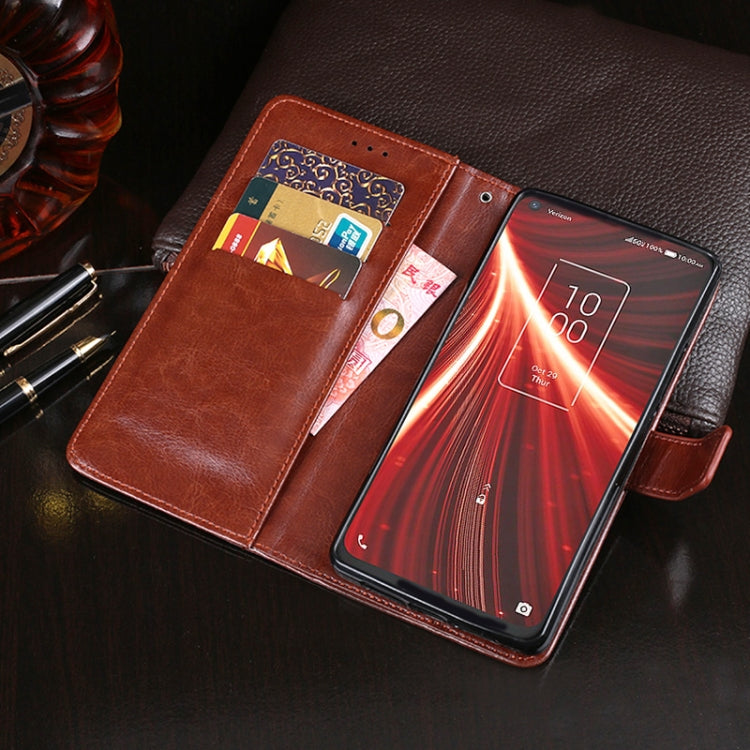 For TCL 10 5G UW idewei Crazy Horse Texture Horizontal Flip Leather Case with Holder & Card Slots & Wallet(White) - free shipping - PMC Jewellery - Order now!