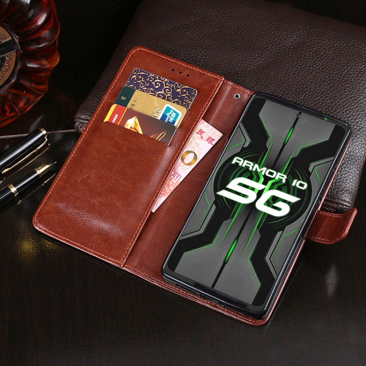 For Ulefone Armor 10 5G idewei Crazy Horse Texture Horizontal Flip Leather Case with Holder & Card Slots & Wallet(White) - free shipping - PMC Jewellery - Order now!