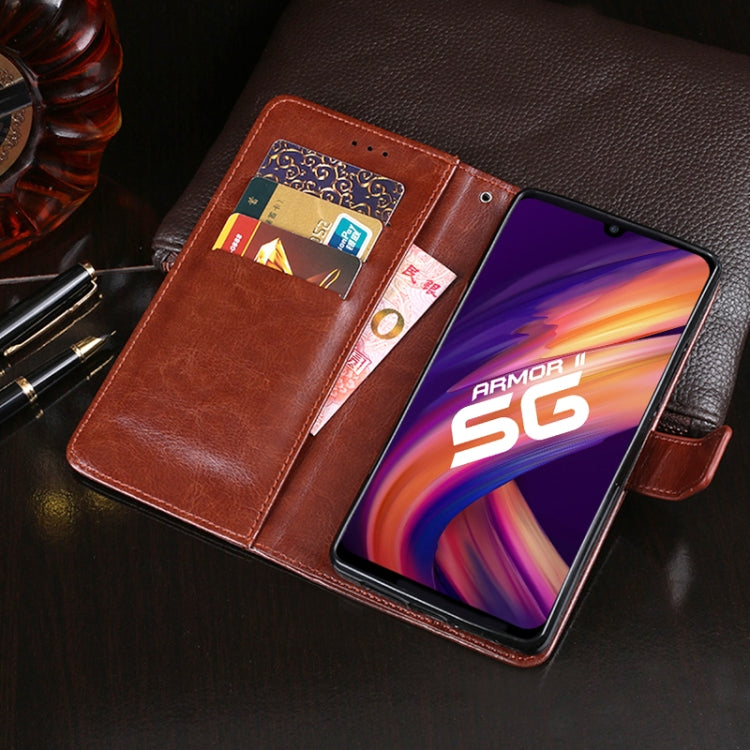 For Ulefone Armor 11 5G idewei Crazy Horse Texture Horizontal Flip Leather Case with Holder & Card Slots & Wallet(Black) - free shipping - PMC Jewellery - Order now!