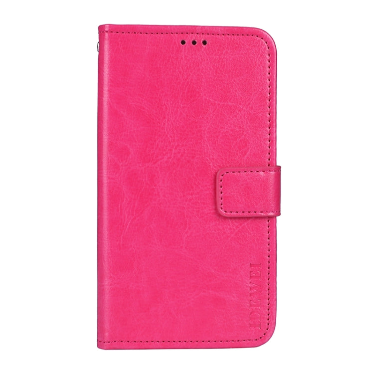 For Ulefone Armor 11 5G idewei Crazy Horse Texture Horizontal Flip Leather Case with Holder & Card Slots & Wallet(Rose Red) - free shipping - PMC Jewellery - Order now!