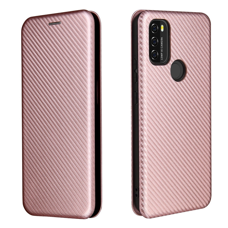 For Blackview A70 (2021) Carbon Fiber Texture Horizontal Flip TPU + PC + PU Leather Case with Card Slot(Pink) - More Brand by PMC TechLife | Online Shopping South Africa | PMC TechLife | Buy Now Pay Later Mobicred