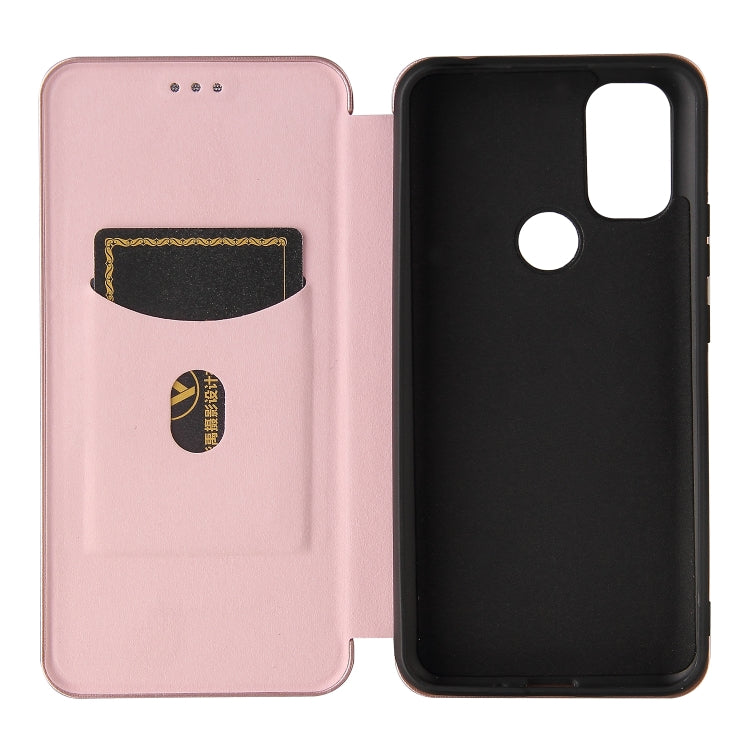 For Blackview A70 (2021) Carbon Fiber Texture Horizontal Flip TPU + PC + PU Leather Case with Card Slot(Pink) - More Brand by PMC TechLife | Online Shopping South Africa | PMC TechLife | Buy Now Pay Later Mobicred