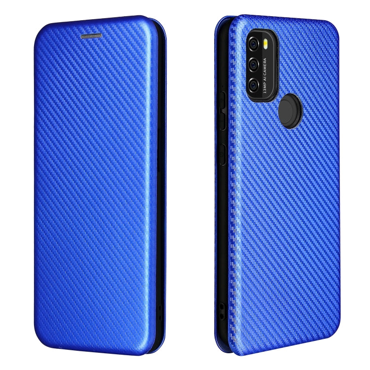 For Blackview A70 (2021) Carbon Fiber Texture Horizontal Flip TPU + PC + PU Leather Case with Card Slot(Blue) - More Brand by PMC TechLife | Online Shopping South Africa | PMC TechLife | Buy Now Pay Later Mobicred
