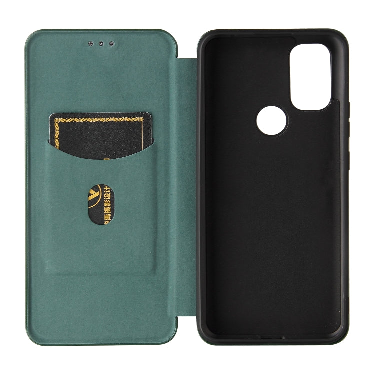 For Blackview A70 (2021) Carbon Fiber Texture Horizontal Flip TPU + PC + PU Leather Case with Card Slot(Green) - More Brand by PMC TechLife | Online Shopping South Africa | PMC TechLife | Buy Now Pay Later Mobicred