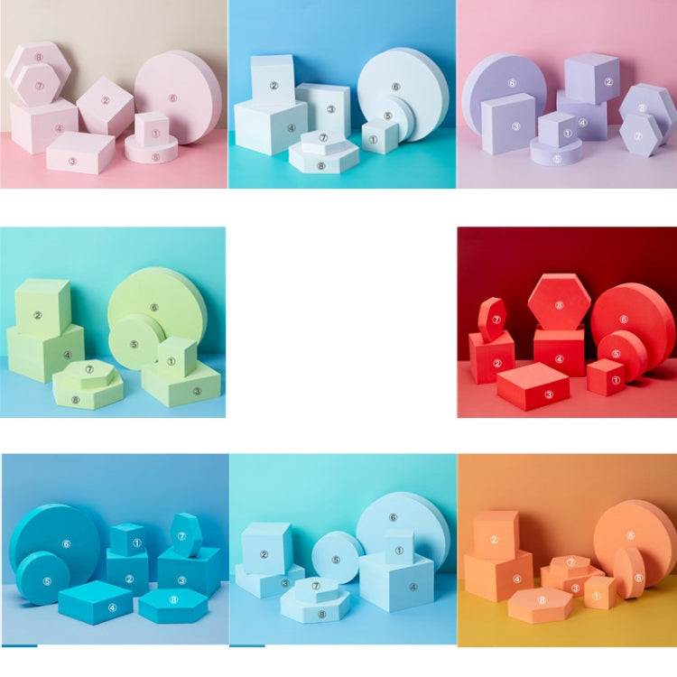 8 in 1 Different Sizes Geometric Cube Solid Color Photography Photo Background Table Shooting Foam Props(Green) - free shipping - PMc TechLife - Order now!