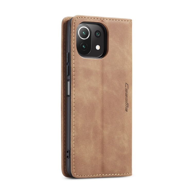 For Xiaomi Mi 11 Lite CaseMe 013 Multifunctional Horizontal Flip Leather Case, with Card Slot & Holder & Wallet(Brown) - free shipping - PMC Jewellery - Order now!